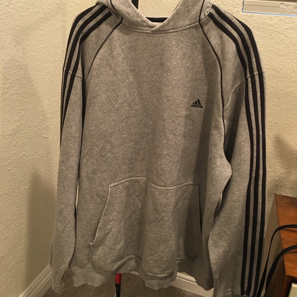 Men’s 2XL gray Adidas hoodie
